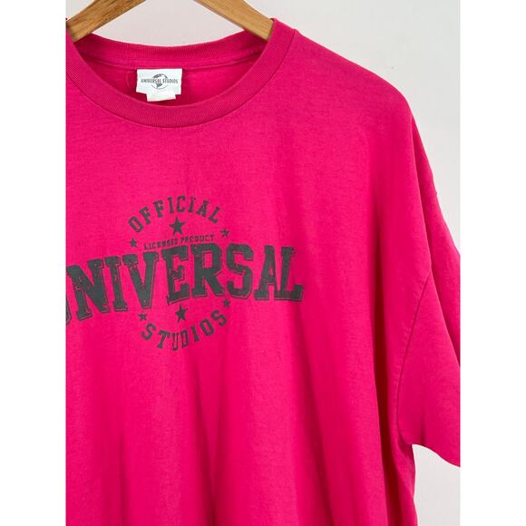 Vintage Universal Studio Official‎ Licensed Pink Gray Graphic Logo T-Shirt XXL - Picture 8 of 8